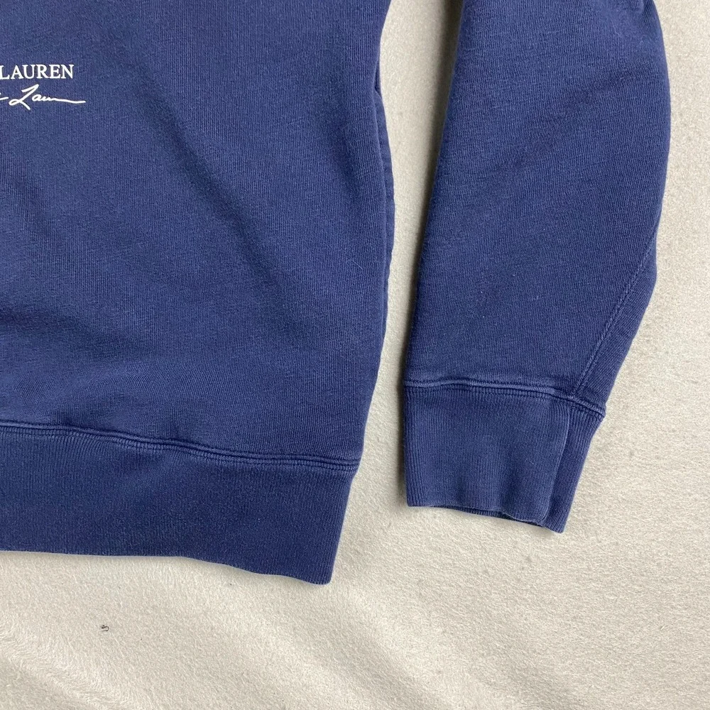 Polo Ralph Lauren Polo Bear Graphic Fleece Pullover Hoodie Navy Blue Men Size S